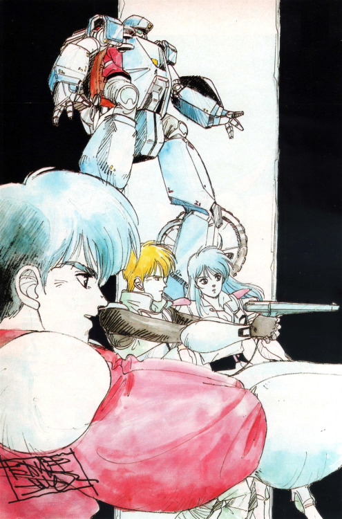 animarchive:    Akai Kōdan Zillion   by Takayuki Gotō    (Animage,