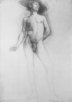 met-american-painting:  Study of a Standing Male Nude by Frederick