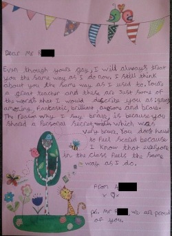 micdotcom:  This 9-year-old’s letter to her gay teacher proves