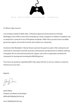 Hey guys! Here’s the OFFICIAL letter from Child’s