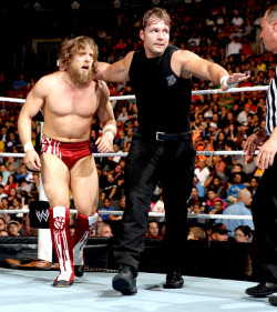 fishbulbsuplex:  Dean Ambrose vs. Daniel Bryan