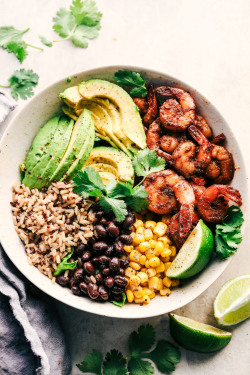 foodffs:  BLACKENED SHRIMP AVOCADO BURRITO BOWLS Follow for recipes