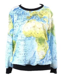 wickedclothes:  World Map Sweatshirt This sweatshirt is made