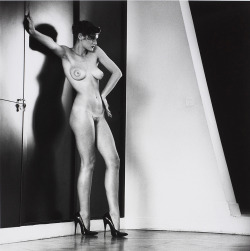 manundertheinfluence:  HELMUT NEWTON Sylvia in my studio, Paris, 1981Gelatin