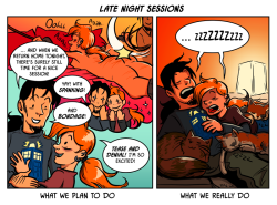 kinkycomics: … at least sometimes ;-D On weekend days with