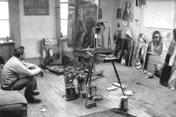 painters-in-color:Robert De Niro Sr. in his studio, New York