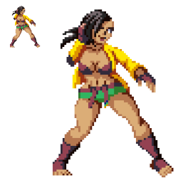 blackhookpixelart:  Laura Matsuda from Street Fighter V in her Battle costume.