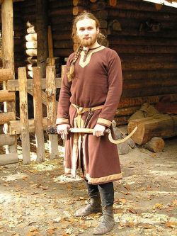 asatru-ingwaz:   Viking farmers outfit Linen  shirt, Slashed
