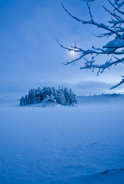 bluepueblo:  Frozen Lake Island, Skitur, Sweden photo via nancy