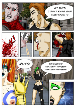 Kate Five vs Symbiote comic Pages 184 & 185