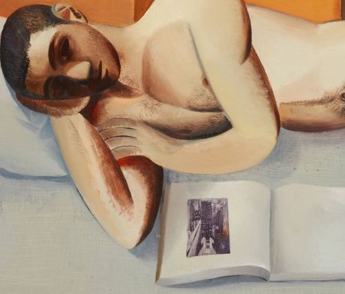 beyond-the-pale:  Louis Fratino - Man, book, mirror, 2020 (cropped)