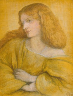 a-little-bit-pre-raphaelite:  Woman in Yellow/Annie Miller, 1863,