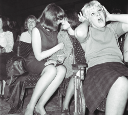 classiclesbians:Lesbian Couple of the Day: Spectators at a Beatles