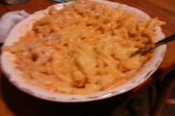 Having Mac and cheese now