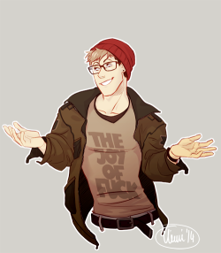 kimiooon:  glasses jean is now my favourite thing.  red beanie