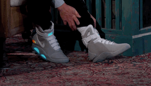 micdotcom:  These shoes are really cool, but then you think about how practical they are for people suffering from Parkinsonâ€™s (like Fox), they get even better. Plus, the money that will be raised off the auctioned pairs.Bonus clip: Earlier in the show,