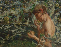 Raoul du Gardier (French, 1871-1952) Pan in the Apple Orchard,