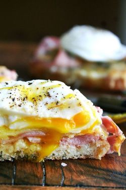 intensefoodcravings:  Croque Monsieur with Poached Eggs (Croque