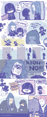 semokan:  I like to imagine when they brought Xion back, Saix