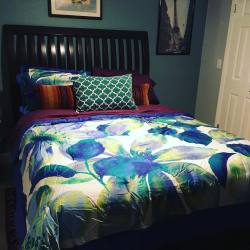 My new bedspread in my new condo by @csiriano 😍😍   #HomeDecor