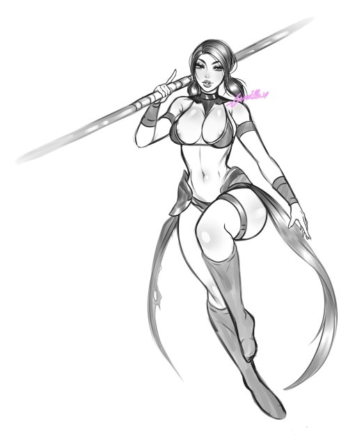 Another sketch commission, this time Bastila Shen from KotOR