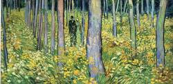 artist-vangogh:  Undergrowth with Two Figures, Vincent van GoghMedium: