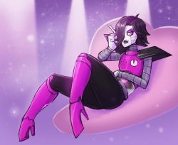 surealkatie:  A doodle of Mettaton which i got alittle carried