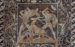 coolartefact:  Stag Hunt, mosaic floor by the artist Gnosis from