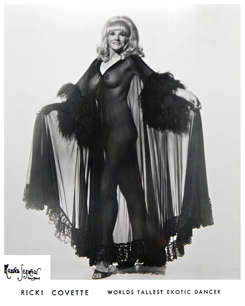 Ricki Covette           aka. “The World’s TALLEST Exotic Dancer”..Part of a late-period promotional photo series..