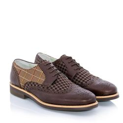 completewealth:  Vegan tweed hounds tooth wing tip oxford C/o: Bourgeois