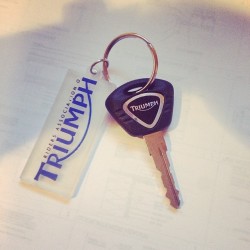 My favorite keys at the moment!! #triumph #thruxton #triumphthruxton