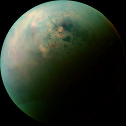 space-wallpapers:  Titan - Saturn’s largest moon  (phone)Click