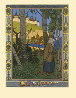 ivan-bilibin:  Illustration for the Russian Fairy Story “Feather