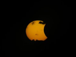 space-pics:  Today’s partial eclipse along with the largest
