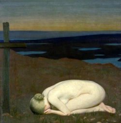 huariqueje:    Youth Mourning  -  George Clausen  1916 English