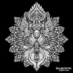 eatsleepdraw:  #Stippling Mandala by Aleks7 @aleks7even www.aleks7.com