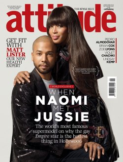celebritiesofcolor:  Jussie Smollett and Naomi Campbell for Attitude