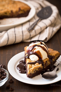 foodffs:  Chocolate Chip Cookie Brownie Pie Really nice recipes.