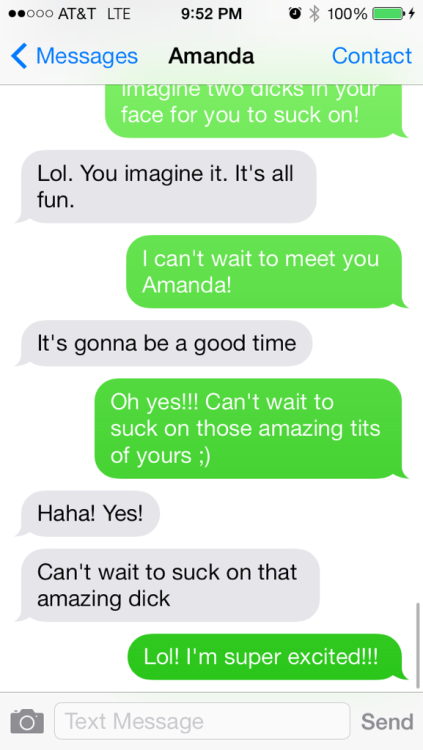 hotwifeamanda:  Screenshots from her first conversation with her first fwb. #hotwifetext   These guys posted this awhile back, but I managed to miss it.