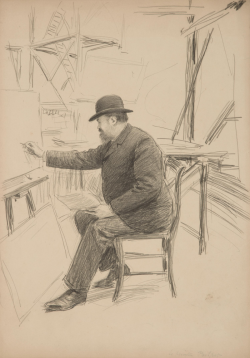 Louis Sabattier (French, 1863-1935), Le peintre Poulpot. Black