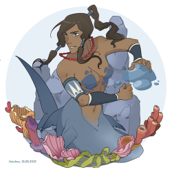 luheichou13:Mermay day 15 with Avatar Korra!!!