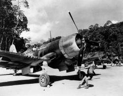 usaac-official:F4U-1 Corsairs of VMF-222 on the Solomon Islands,