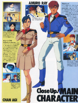 80sanime:  Main cast of Mobile Suit Gundam: Char’s Counterattack