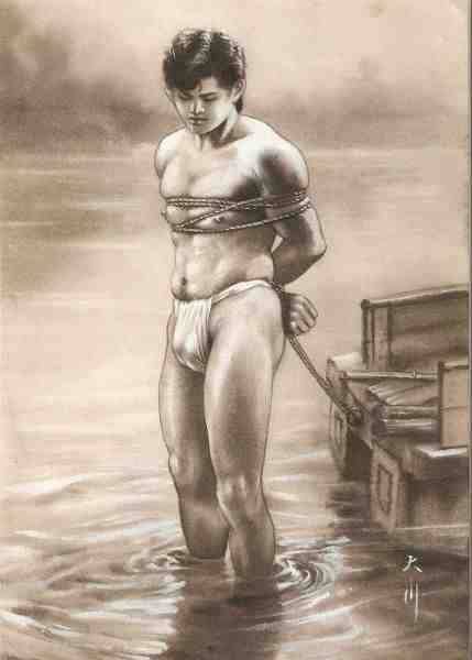 Japanese gay art illustrations by Tatsuji Okawa from Barazoku magazine (photoset 1)