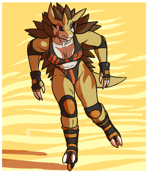 izzyink: Armored rollerblader  Sandslash is currently alone in