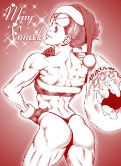 musclegirlart:Merry Xmuscle by Dairoko Tenma