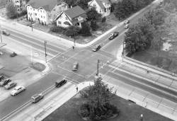 pasttensevancouver:  Cambie Street and 12th Avenue, 1930s Looking