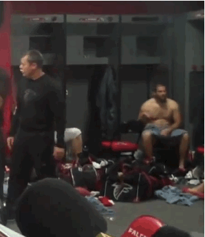 cutecubs:  notashamedtobemen:  NFL quarterback Luke McCown strips naked in the Atlanta Falcons postgame locker room. Also, you can see the video here.  thanks for posting the link to the vid. thatâ€™s always appreciated.Â  