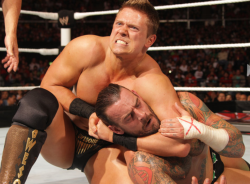 rwfan11:  Miz- squeezing the life out of CM Punk …meanwhile