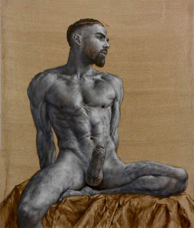 hsiungjulian:“Hiram” in GrisailleOil on Linen, 28"x